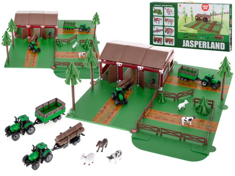 Farma zagroda do zabawy zwierzątka traktor JASPERLAND Farma zagroda do zabawy zwierzątka traktor JASPERLAND