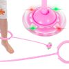 Hula hop na nogę skakanka piłka świecąca LED różowa