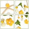 Karuzela-do-lozeczka-pluszowe-zawieszki-kwiaty-zolte-2