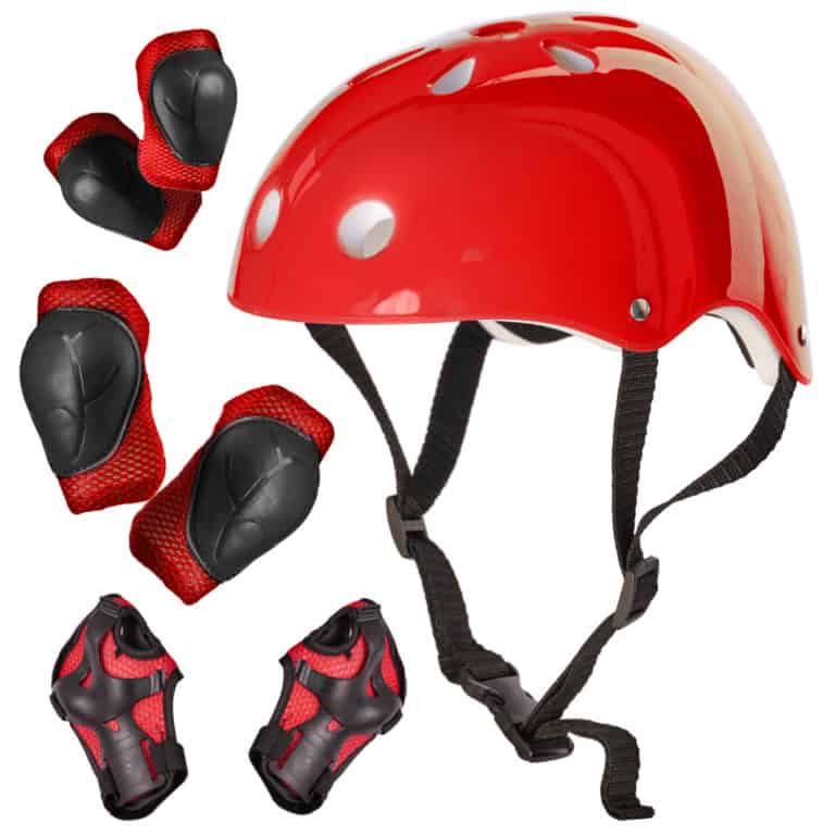 Kask ochraniacze na rolki deskorolkę regulacja czerwony Kask ochraniacze na rolki deskorolkę regulacja czerwony