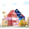 KX6199 Klocki drewniane edukacyjne miasto puzzle 100el 4