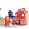 KX6199 Klocki drewniane edukacyjne miasto puzzle 100el 6