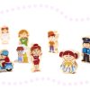 KX6198 Klocki drewniane edukacyjne miasto puzzle 120el 10