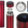 Kubek bidon termiczny termos smart LED 500ml bordowy