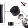 KX6358_1 Kubek termiczny termos smart LED 500ml srebrny 3