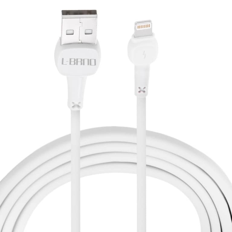 L-BRNO Kabel Lighting szybkie ładowanie USB-A biały 2A 100 cm L-BRNO Kabel Lighting szybkie ładowanie USB-A biały 2A 100 cm