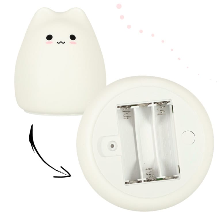 Lampka-nocna-dla-dzieci-silikonowa-4-LED-na-baterie-biala-kotek-2 Lampka-nocna-dla-dzieci-silikonowa-4-LED-na-baterie-biala-kotek-2