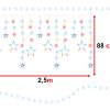 KX5735_2 Lampki Led Kurtyna Świetlna Gwiazdki 138LED multikolor