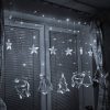 Lampki LED kurtyna renifer 2