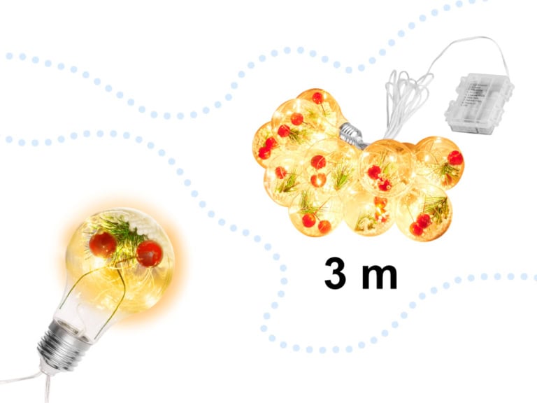 KX5243 Lampki LED kurtyna kule z dekoracją 3m 50LED ciepły 3 KX5243 Lampki LED kurtyna kule z dekoracją 3m 50LED ciepły 3