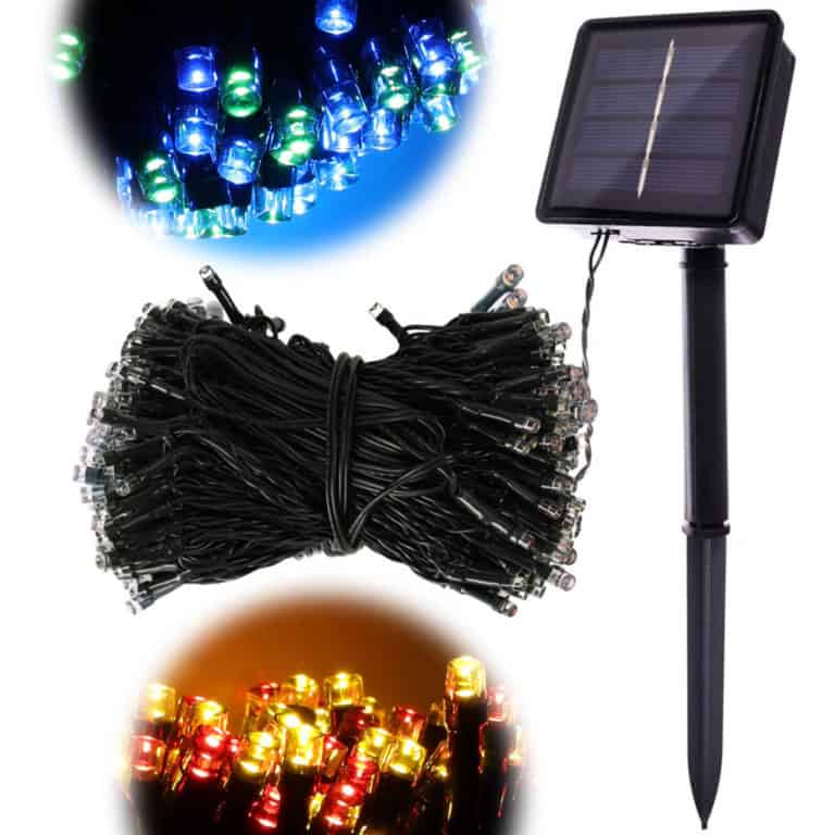 Lampki LED solarne choinkowe świąteczne łańcuch świetlny 20m 200LED multikolor Lampki LED solarne choinkowe świąteczne łańcuch świetlny 20m 200LED multikolor