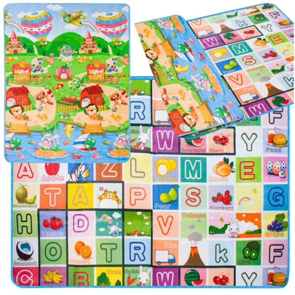 Mata Edukacyjna piankowa dwustronna plac zabaw 180x120cm Mata Edukacyjna piankowa dwustronna plac zabaw 180x120cm