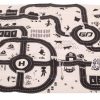 Mata do zabawy miasto ulica + znaki drogowe wodoodporna kremowa 130x100cm