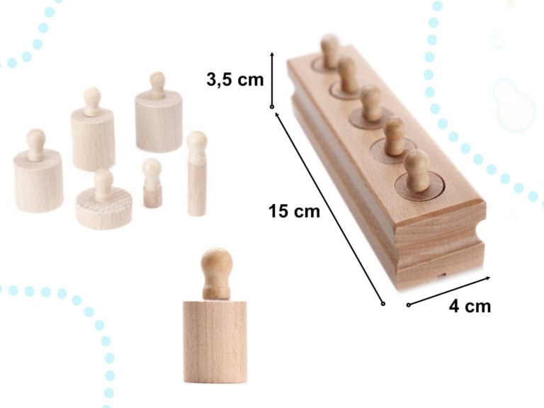 KX6295 Odważniki cylindry drewniane sorter montessori 3 KX6295 Odważniki cylindry drewniane sorter montessori 3