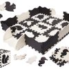 Puzzle piankowe mata kojec dla dzieci 25 elementów czarno-białe