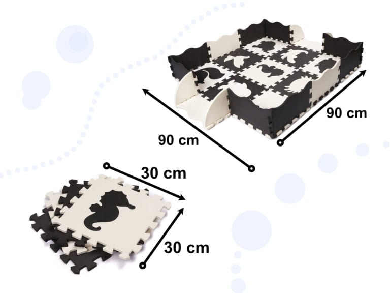 KX6270 Puzzle piankowe mata dla dzieci 25el. czarno-białe 3 KX6270 Puzzle piankowe mata dla dzieci 25el. czarno-białe 3