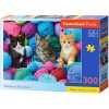 Puzzle-ukladanka-300-elementow-Kotki-w-klebach-welny-8-CASTORLAND-2