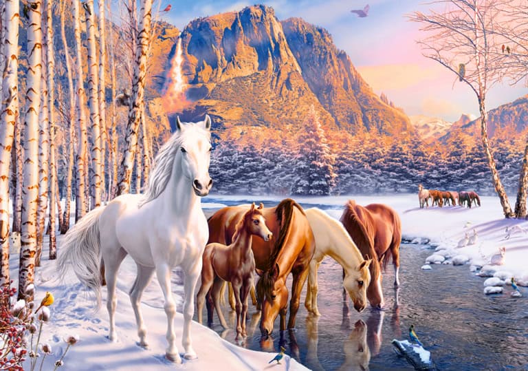 Puzzle-ukladanka-500-elementow-Konie-zimowy-krajobraz-9-CASTORLAND-1 Puzzle-ukladanka-500-elementow-Konie-zimowy-krajobraz-9-CASTORLAND-1