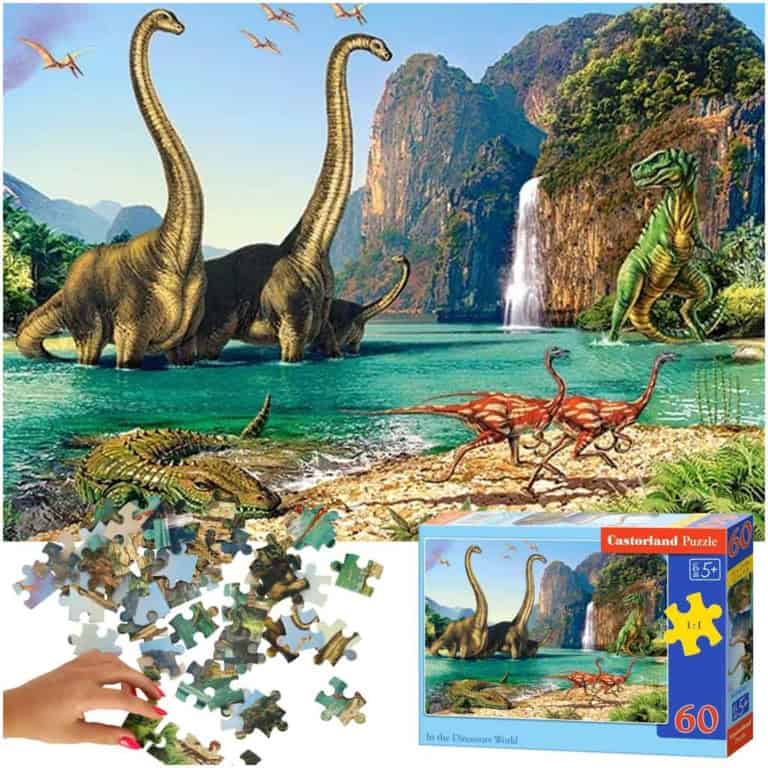 Puzzle układanka 60el. Świat dinozaurów 5+ CASTORLAND Puzzle układanka 60el. Świat dinozaurów 5+ CASTORLAND