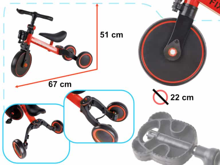 KX5377 Rowerek biegowy trójkołowy 3w1 z pedałami biały 3 KX5377 Rowerek biegowy trójkołowy 3w1 z pedałami biały 3