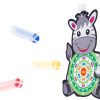 Tarcza-Dart-z-rzutkami-pilkami-na-rzep-zebra-2