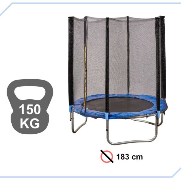 KX4033 Trampolina ogrodowa dla dzieci siatka 183cm 6ft 150kg 3 KX4033 Trampolina ogrodowa dla dzieci siatka 183cm 6ft 150kg 3