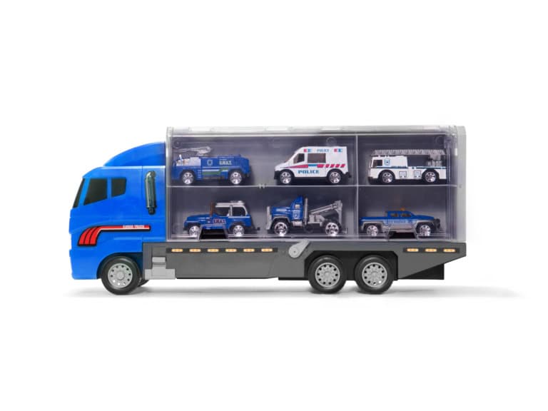 Ciężarówka TIR transporter + auta straż pożarna 11 Ciężarówka TIR transporter + auta straż pożarna 11