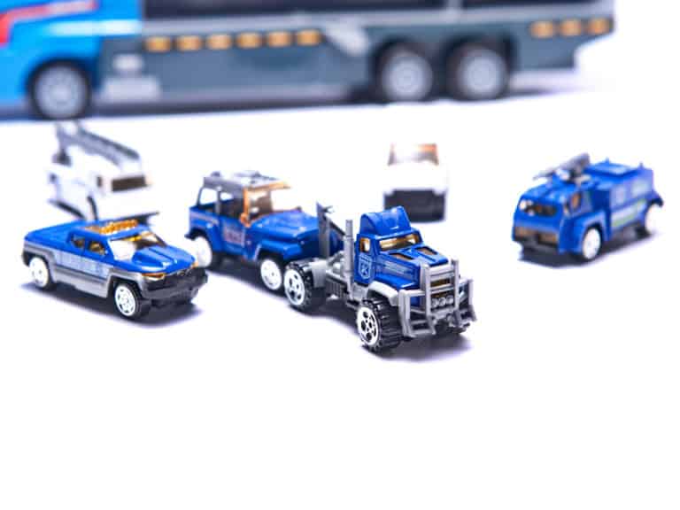 Ciężarówka TIR transporter + auta policja 5 Ciężarówka TIR transporter + auta policja 5