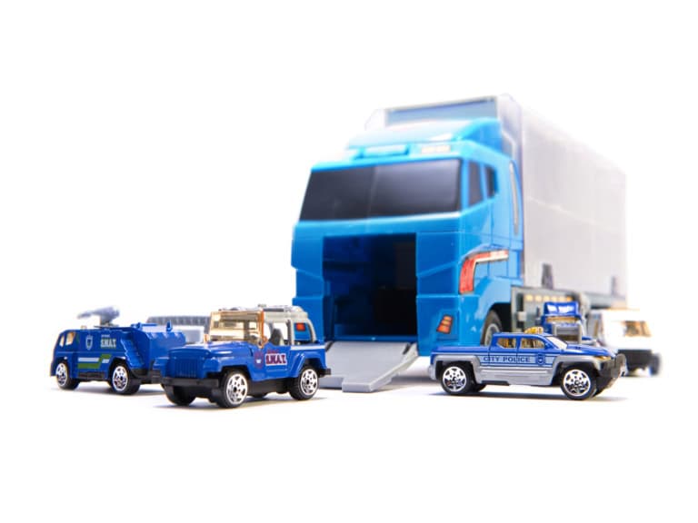 Ciężarówka TIR transporter + auta policja 7 Ciężarówka TIR transporter + auta policja 7