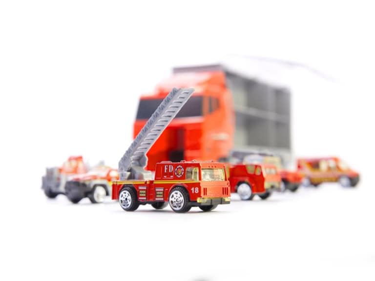 Ciężarówka TIR transporter + auta straż pożarna 3 Ciężarówka TIR transporter + auta straż pożarna 3