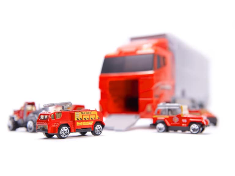 Ciężarówka TIR transporter + auta straż pożarna 5 Ciężarówka TIR transporter + auta straż pożarna 5