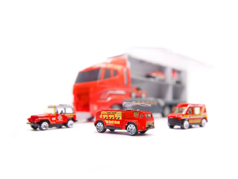 Ciężarówka TIR transporter + auta straż pożarna 6 Ciężarówka TIR transporter + auta straż pożarna 6