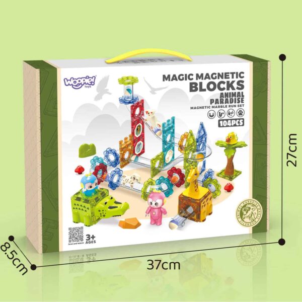 WOOPIE-Klocki-Magnetyczne-Tor-Kulkowy-Zwierzecy-Raj-104-el-2 WOOPIE-Klocki-Magnetyczne-Tor-Kulkowy-Zwierzecy-Raj-104-el-2