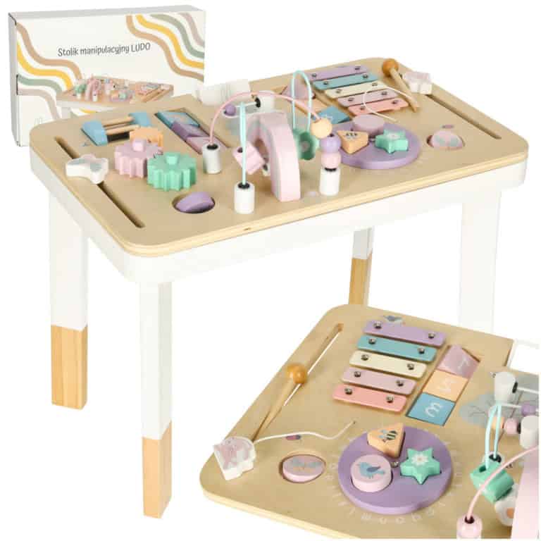 Lulilo Stolik manipulacyjny montessori pastelowy Lulilo Stolik manipulacyjny montessori pastelowy