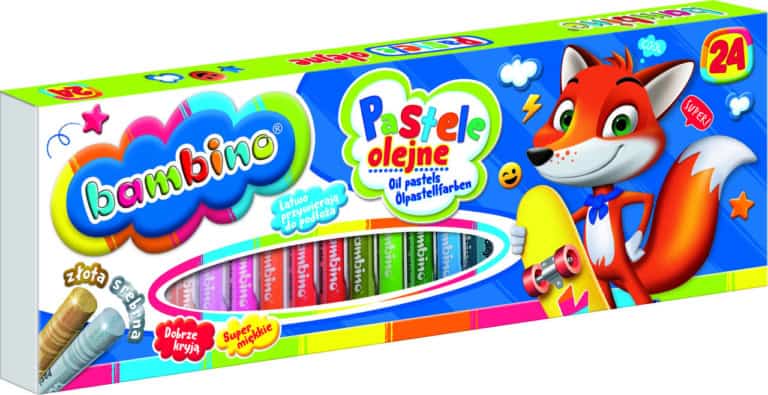 Pastele olejne kredki pastelowe Bambino 24 kolory Pastele olejne kredki pastelowe Bambino 24 kolory
