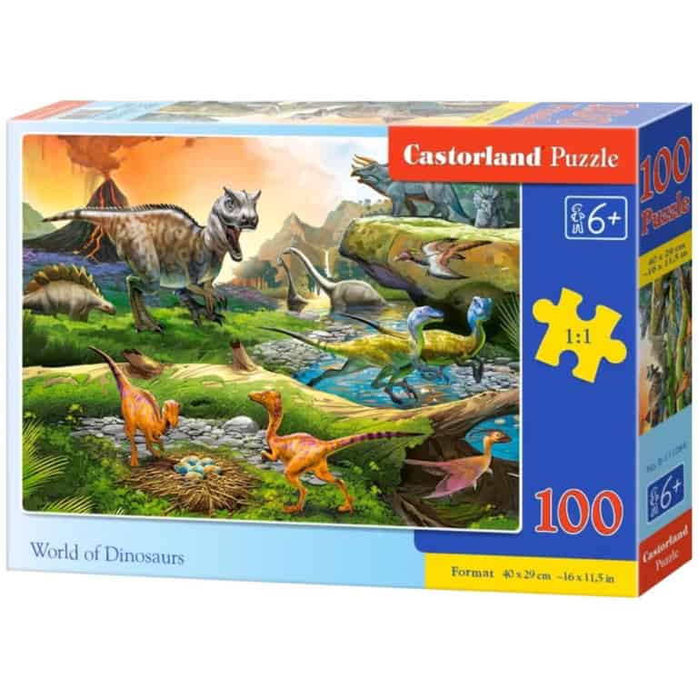 Puzzle układanka 100 elementów Świat Dinozaurów 6+ CASTORLAND Puzzle układanka 100 elementów Świat Dinozaurów 6+ CASTORLAND