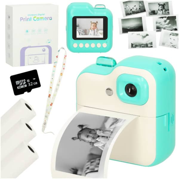 Aparat natychmiastowy drukarka termiczna zielony 1GB 24mpx Aparat natychmiastowy drukarka termiczna zielony 1GB 24mpx