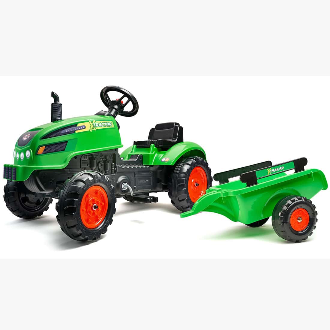 FALK-Traktorek-X-Tractor-Zielony-z-Przyczepka-Klakson-od-2-Lat-4 FALK-Traktorek-X-Tractor-Zielony-z-Przyczepka-Klakson-od-2-Lat-4