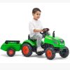 FALK-Traktorek-X-Tractor-Zielony-z-Przyczepka-Klakson-od-2-Lat-5