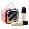 Glosnik-do-karaoke-USB-Bluetooth-kremowy-1