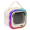 Glosnik-do-karaoke-USB-Bluetooth-kremowy-2
