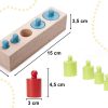 KX6290 Odważniki cylindry drewniane montessori kolorowe 3