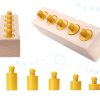 KX6290 Odważniki cylindry drewniane montessori kolorowe 4