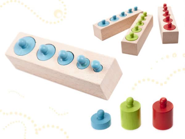 KX6290 Odważniki cylindry drewniane montessori kolorowe 5 KX6290 Odważniki cylindry drewniane montessori kolorowe 5
