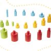 KX6290 Odważniki cylindry drewniane montessori kolorowe 7
