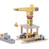 TOOKY TOY Dźwig Portowy Drewniany Zestaw