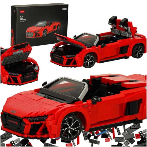 Samochód Rastar 93800 AUDI R8 Spyder 1:14 klocki 1440 el. Samochód Rastar 93800 AUDI R8 Spyder 1:14 klocki 1440 el.