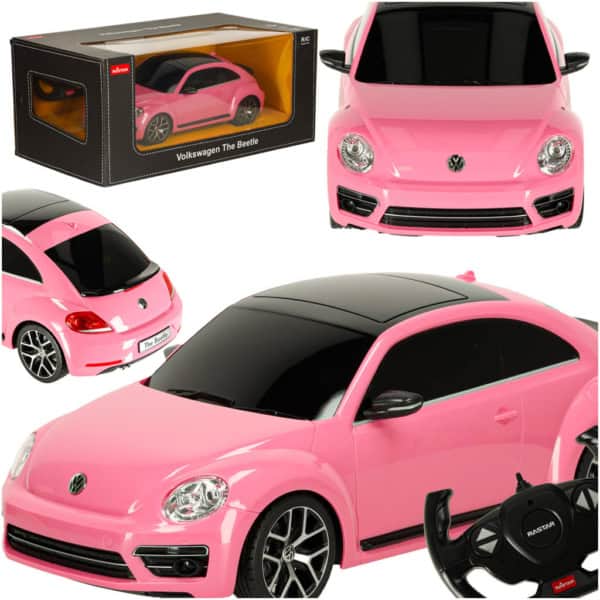 Samochód zdalnie sterowany Rastar 78000 Volkswagen Beetle 1:14 różowy Samochód zdalnie sterowany Rastar 78000 Volkswagen Beetle 1:14 różowy