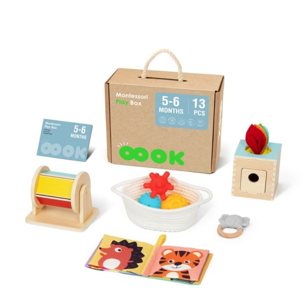 TOOKY TOY Box Pudełko XXL Montessori Edukacyjne 6w1 Sensoryczne5-6 Mies TOOKY TOY Box Pudełko XXL Montessori Edukacyjne 6w1 Sensoryczne5-6 Mies