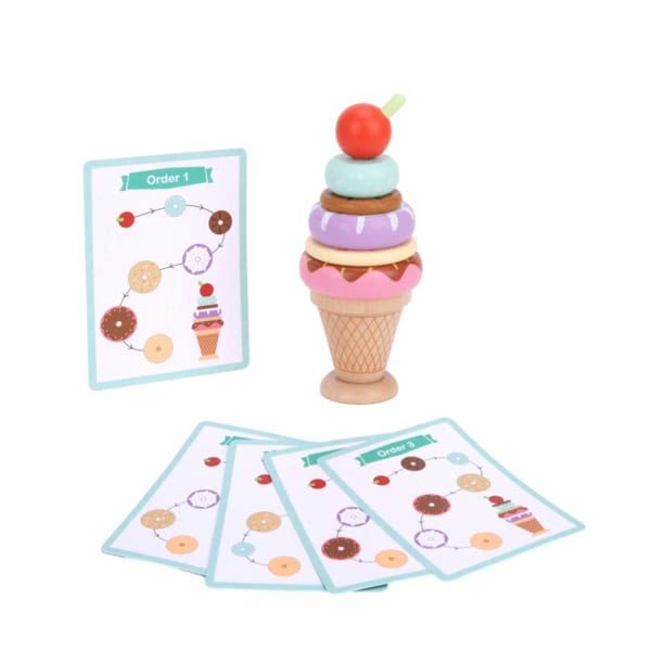 TOOKY TOY Lody Drewniane Układanka Cukiernik dla Dzieci 12 el. TOOKY TOY Lody Drewniane Układanka Cukiernik dla Dzieci 12 el.
